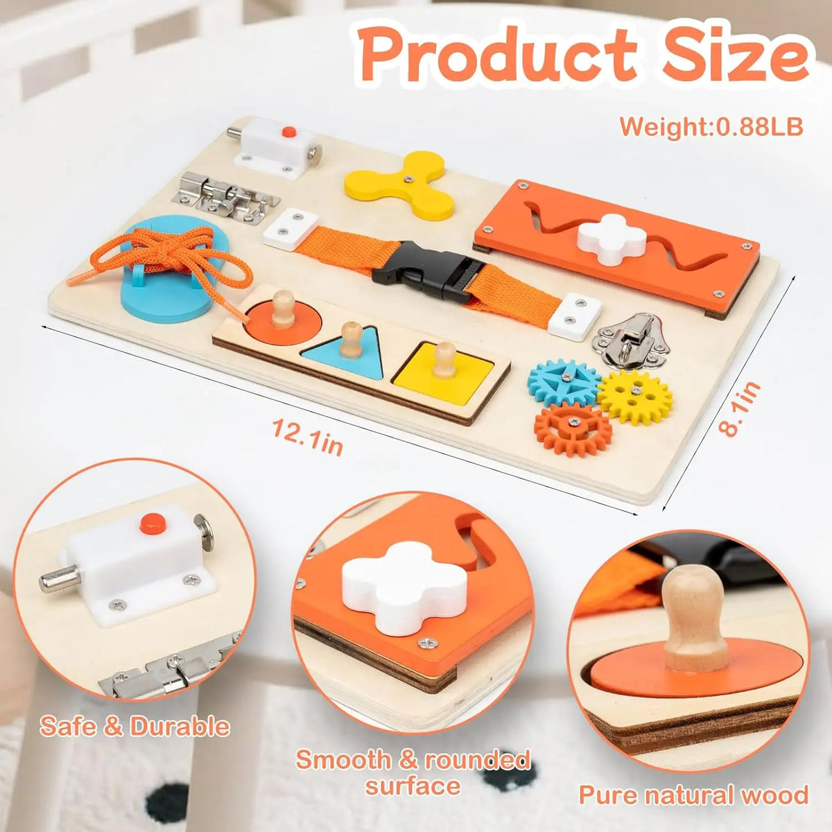 NestleEase™ Montessori Wooden Busy Board
