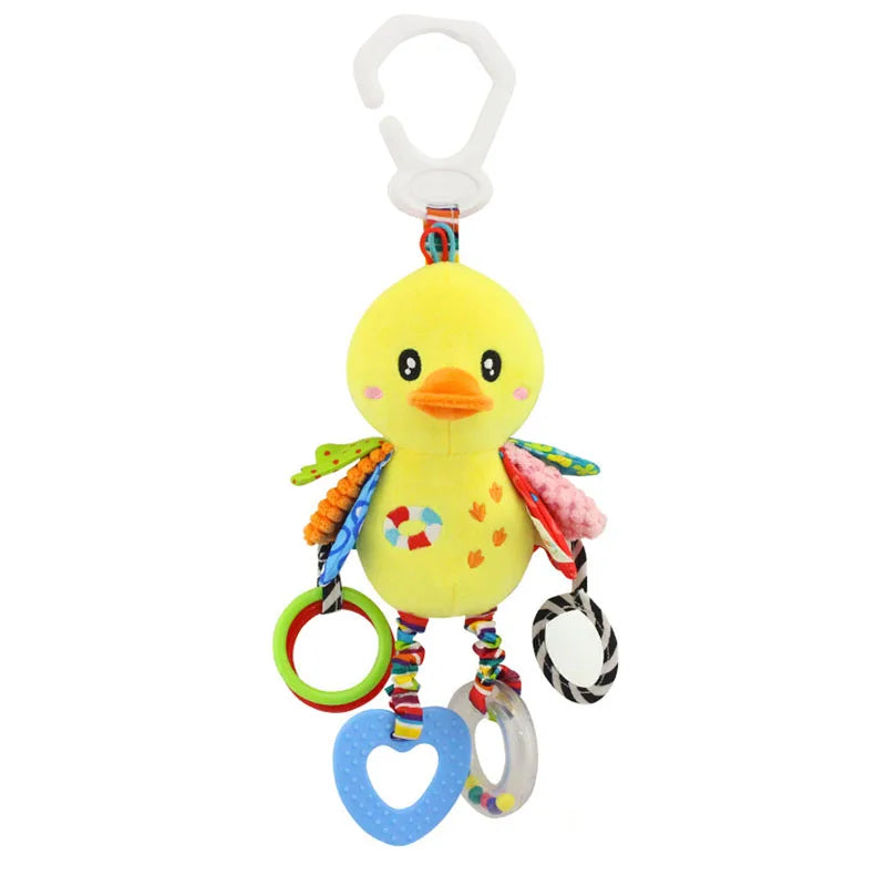 NestleEase™ Baby Sensory Activity Toy – Plush Rattle & Teether